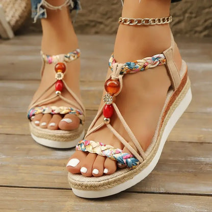 Boho Stride Espadrille Wedge Sandals