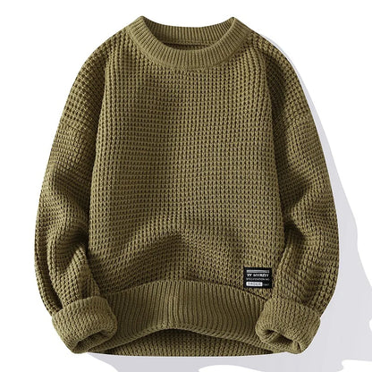 Men’s Solid Knit Pullover Sweater