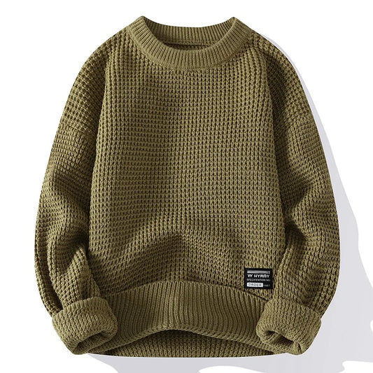 Men’s Solid Knit Pullover Sweater