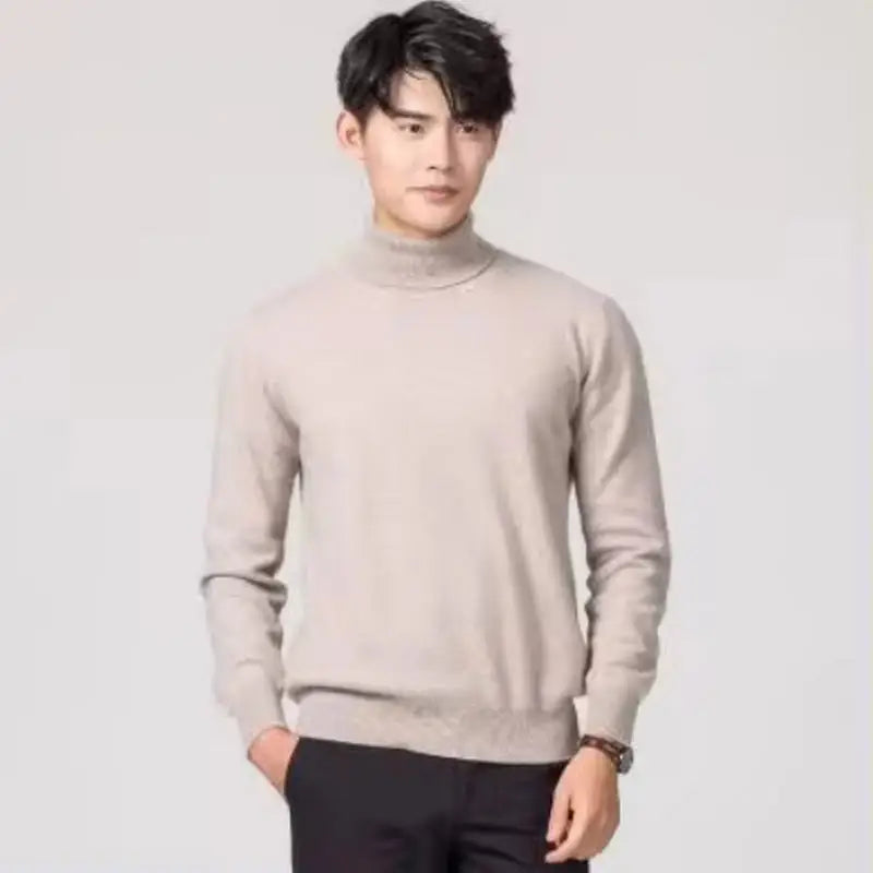 Men Cashmere Cotton Blend Pullover