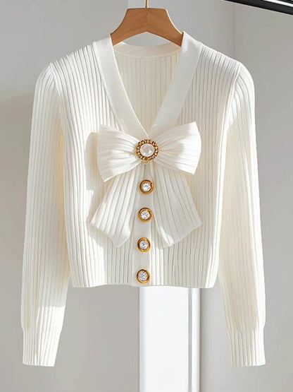Vintage Chic Slim Knit Cardigan