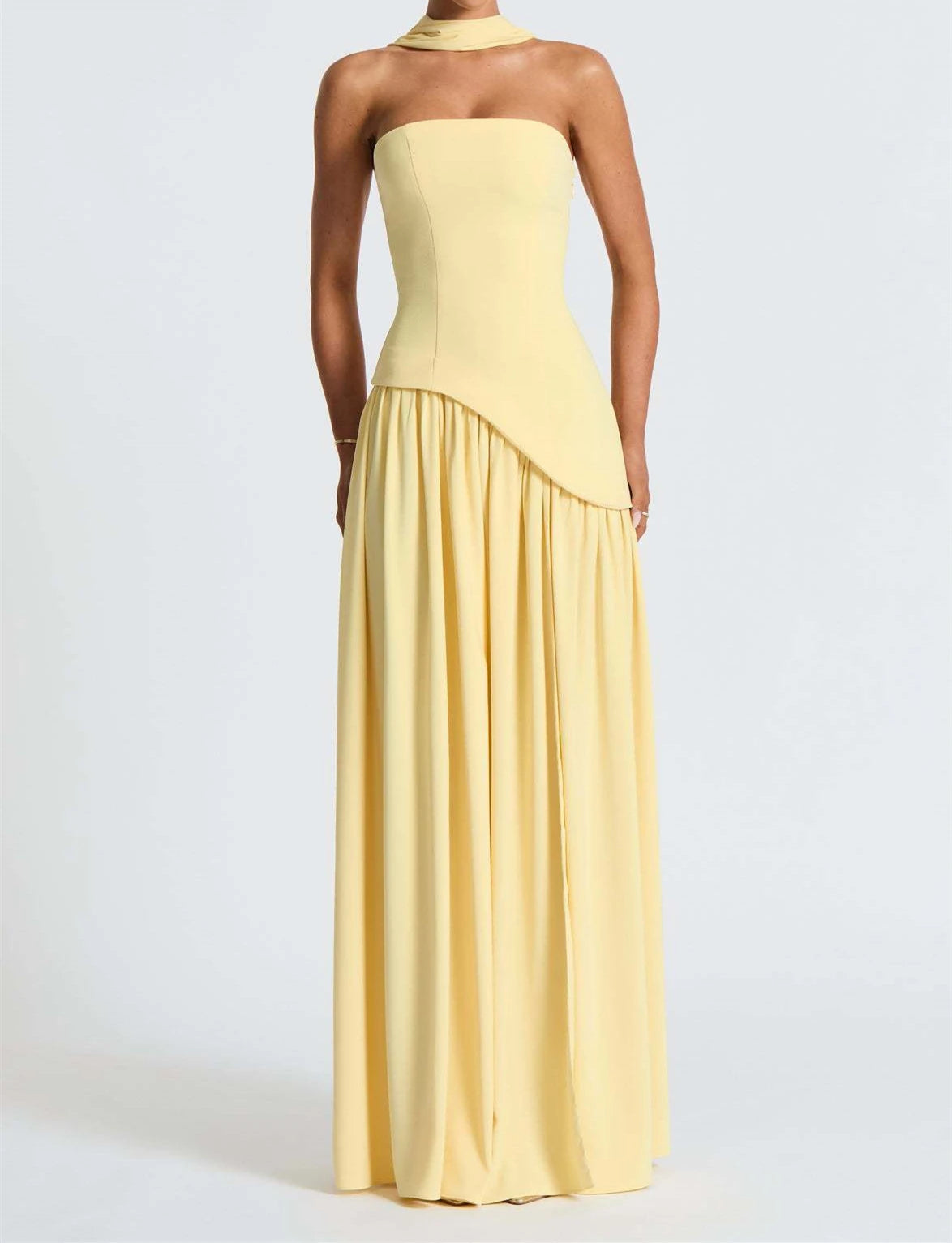 Midnight Charm Strapless Party Dress