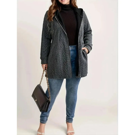 Women’s Casual Hooded Coat — Long-sleeve