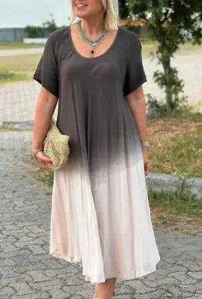 Luxe Flow Gradient Casual Dress