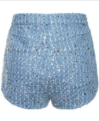 Glimmer Edge Sequin Denim Set