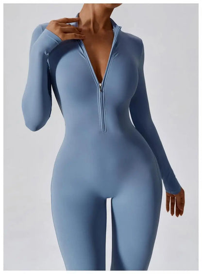 Women's Long-Sleeve Yoga Jumpsuit