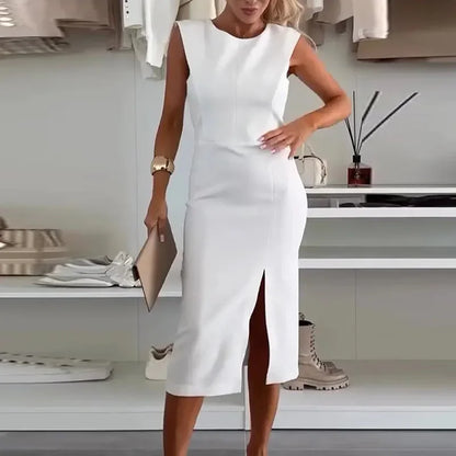 Elegant Sleeveless Midi Dress