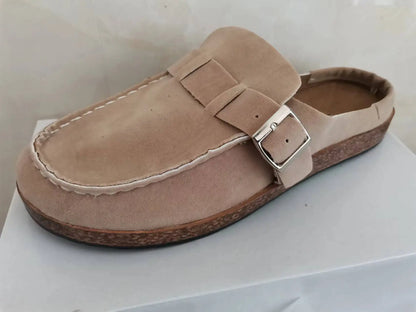 Plus Size Suede Mules