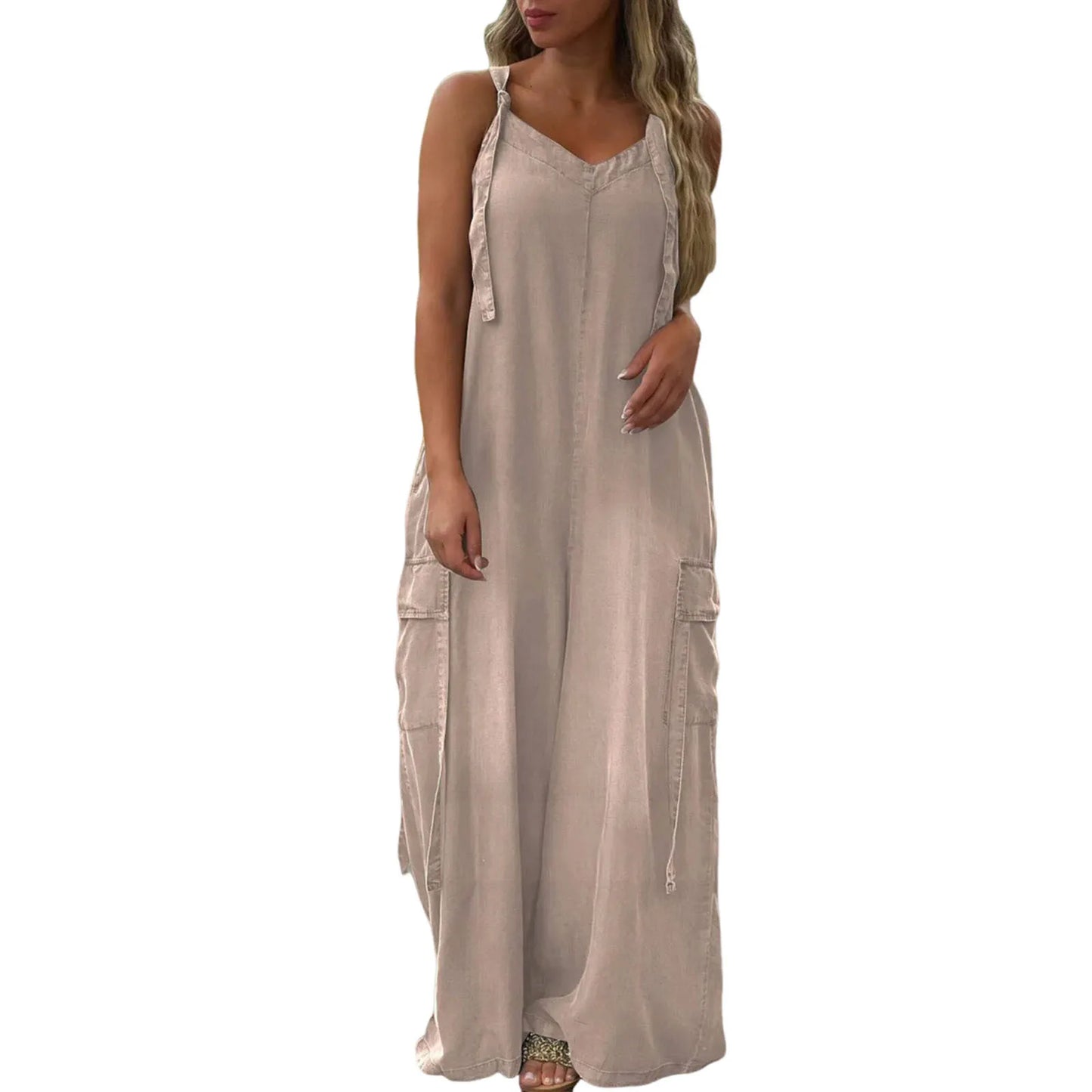 Effortless Charm V-Neck Jumpsuit
