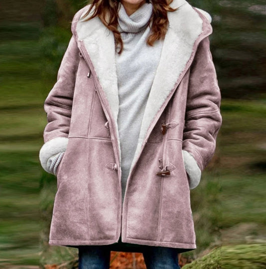Casual Solid Quilted Hooded Coat