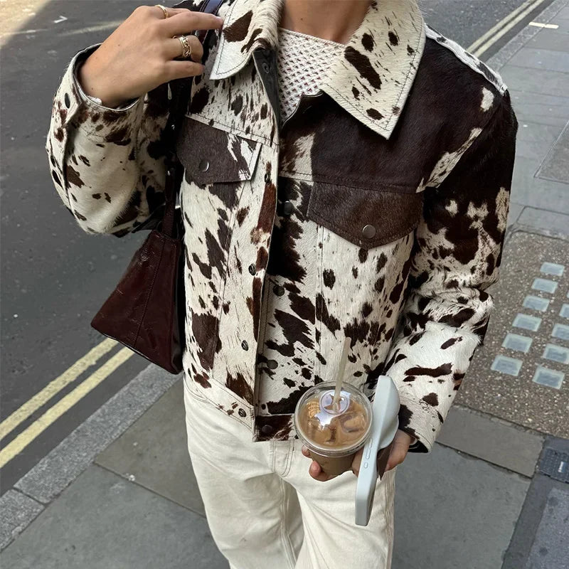 Spotted Style Vintage Short Jacket