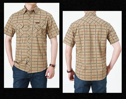 GridForm Cotton Checkered Work Shirt
