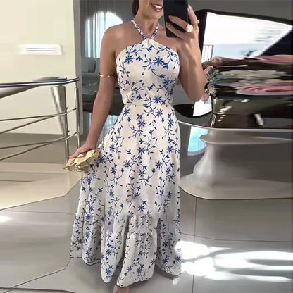 Midnight Bloom Strapless Evening Dress