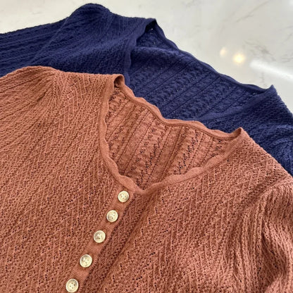 LaceLoom Jacquard Knit Slim Top