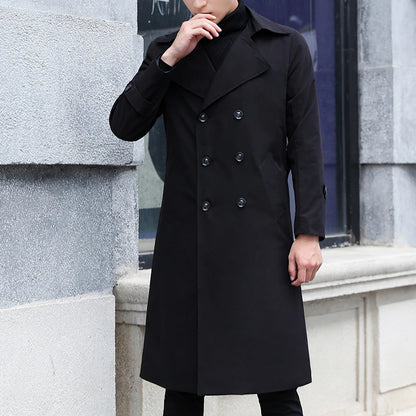 Brit Chic Men's Knee-Length Overcoat