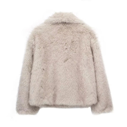 Women’s Cropped Faux Fur Jacket