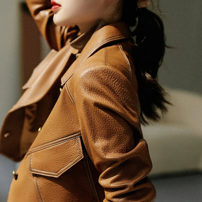 Rebel Gleam Slim Moto Leather Jacket