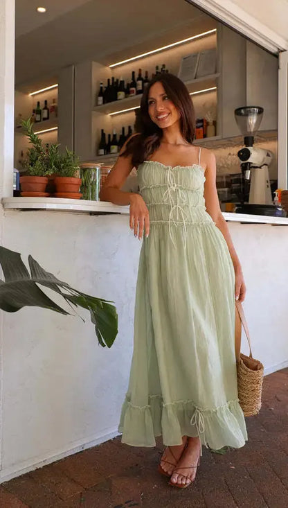 Elegant Slash Neck Holiday Maxi Dress