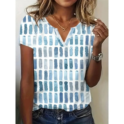 Color Muse V-Neck Casual Tee