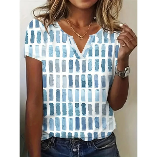 Color Muse V-Neck Casual Tee