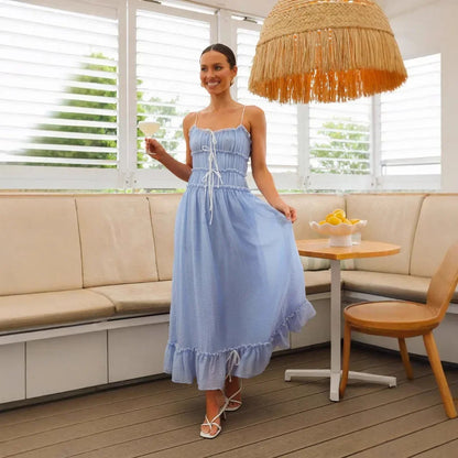 Elegant Slash Neck Holiday Maxi Dress