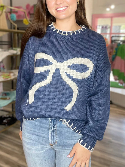Bloom Bow Knit Pullover