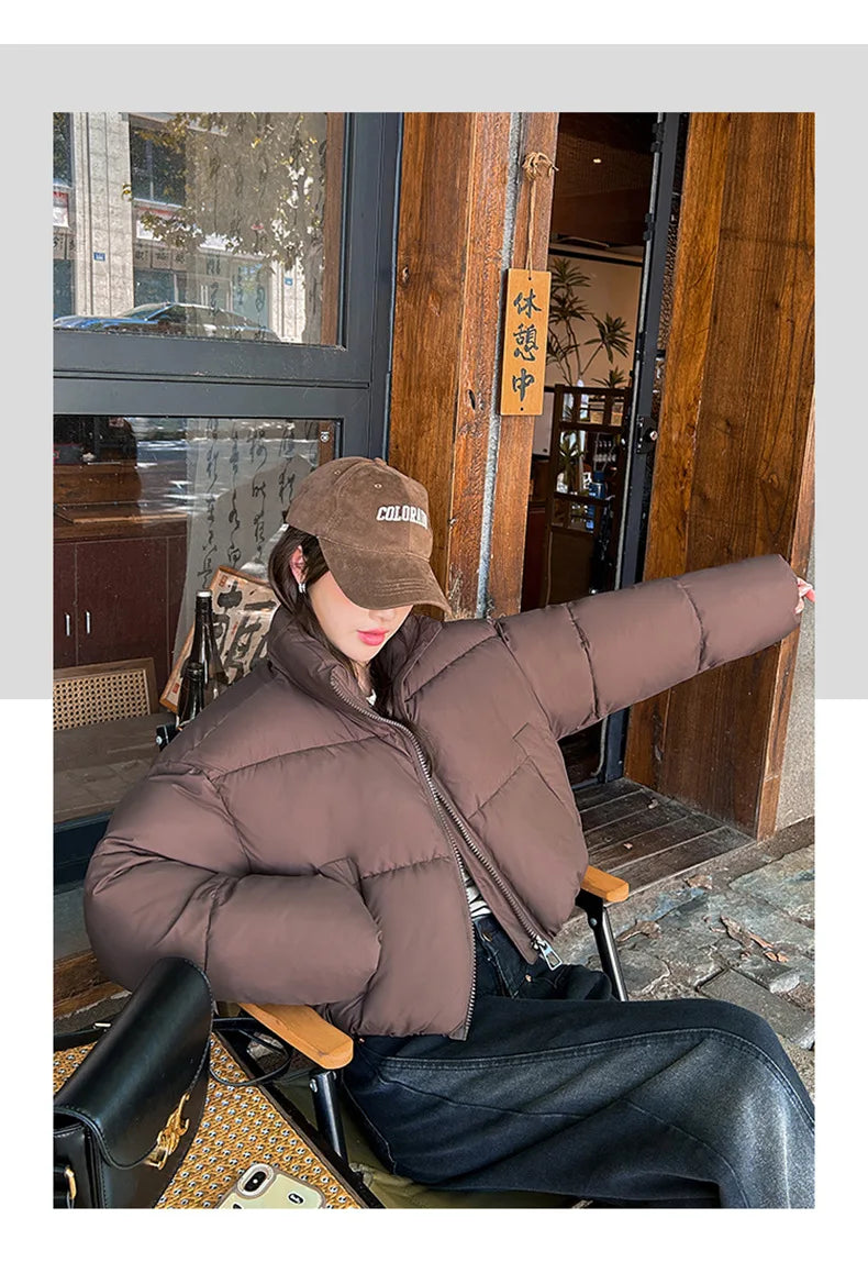 Snow Petal Short Padded Winter Jacket