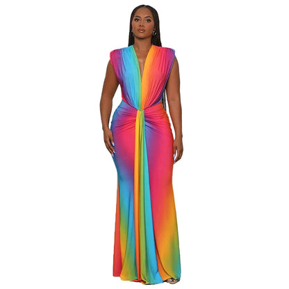 Spring Luxe V-Neck Ruffle Dress