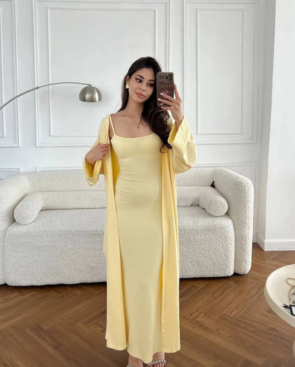 Slim Fit Suspender Dress Set