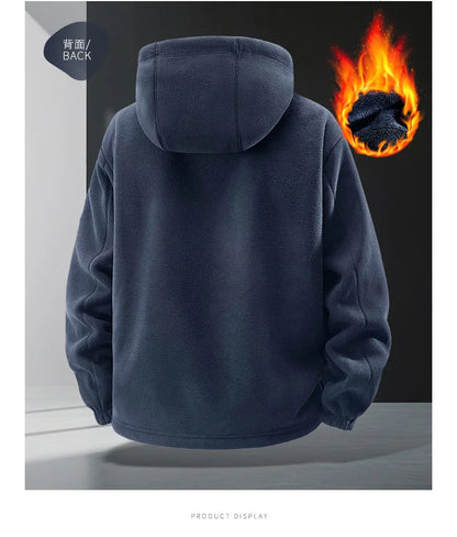Men’s Retro Sports Lamb Wool Jacket