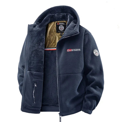 Men’s Retro Sports Lamb Wool Jacket