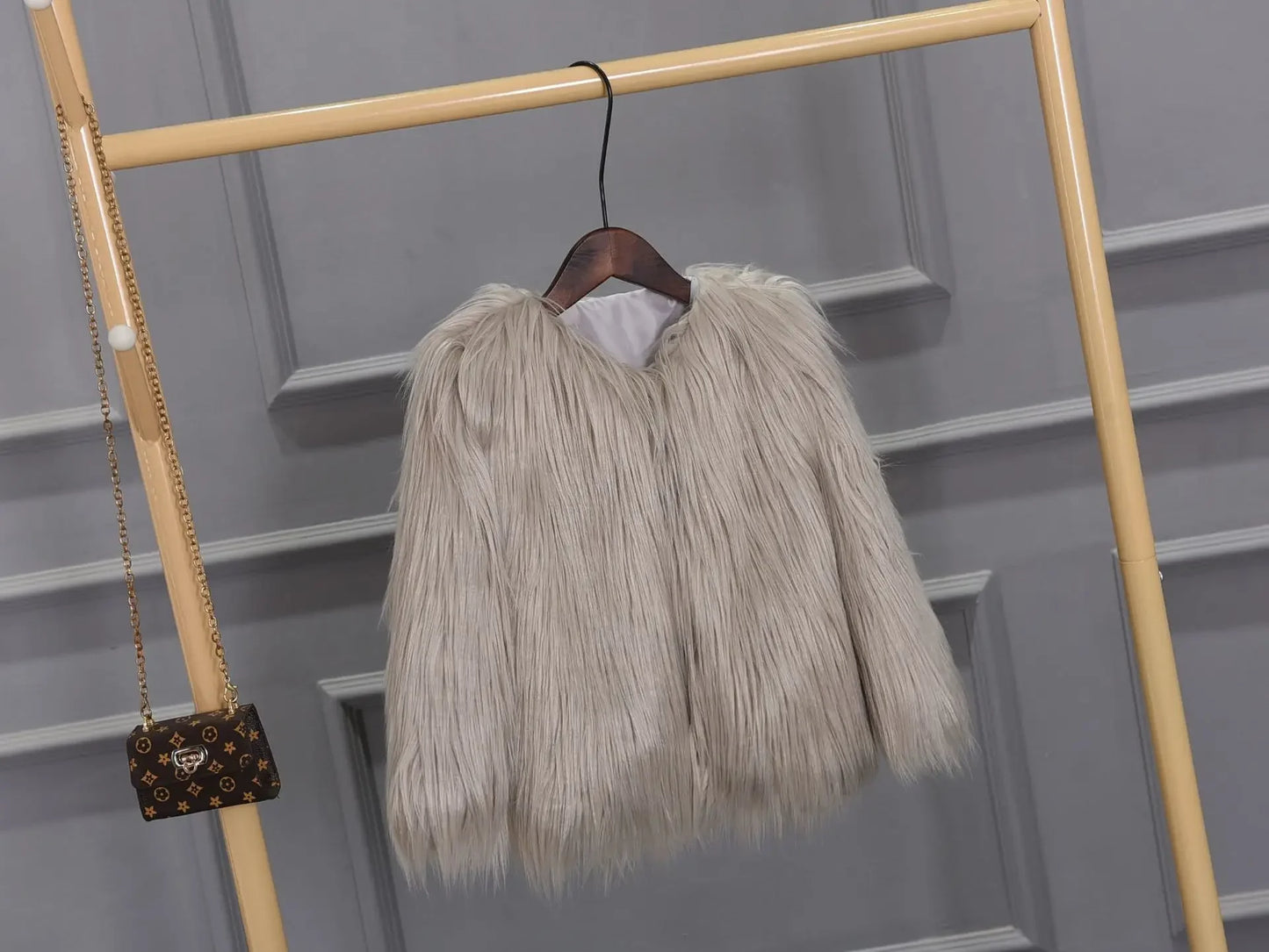 Cozy Pelt Faux Fur Button Coat