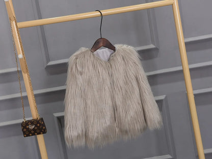 Cozy Pelt Faux Fur Button Coat