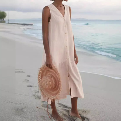 Casual Cotton Linen Dress