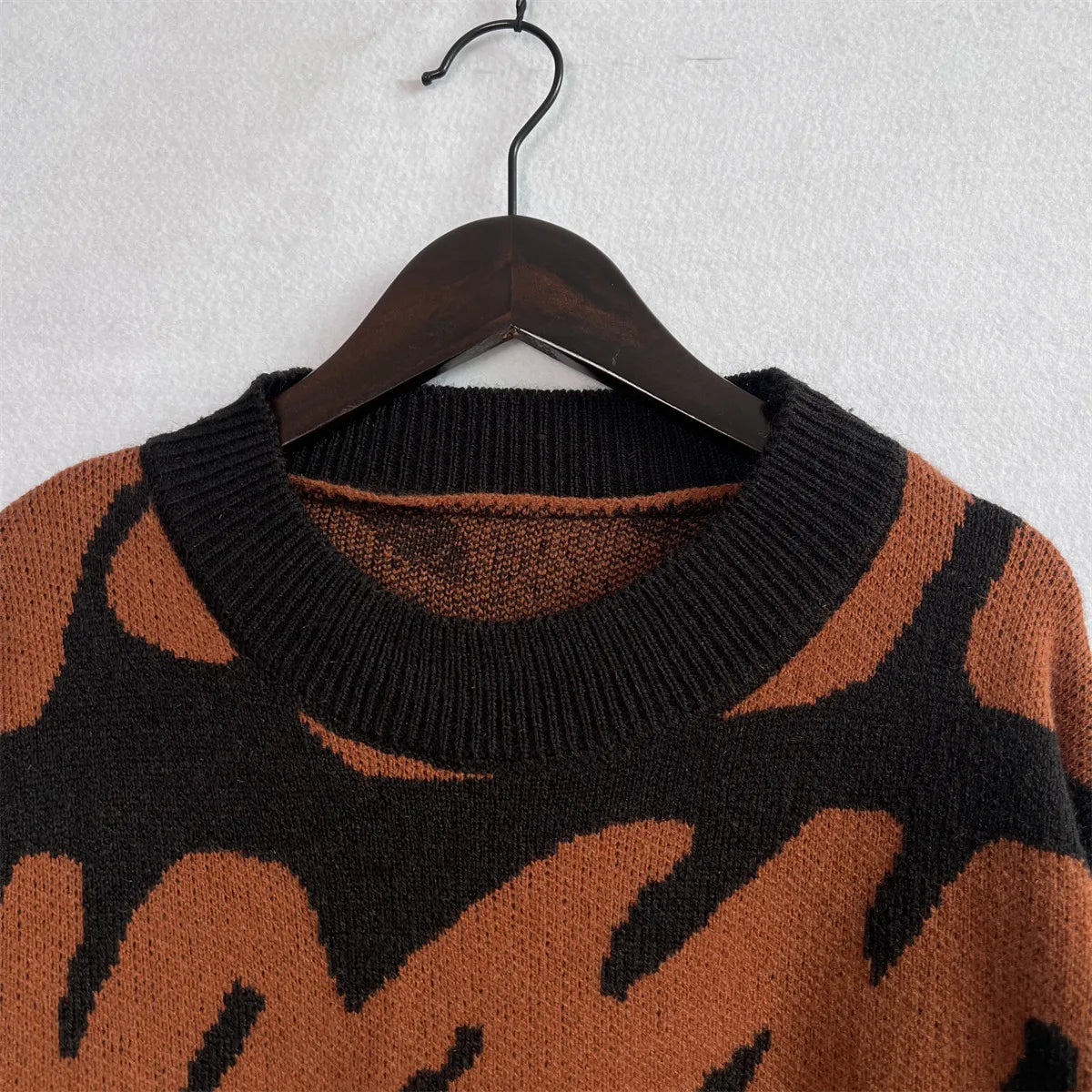 Stripe Craft Patchwork Knit Pullover