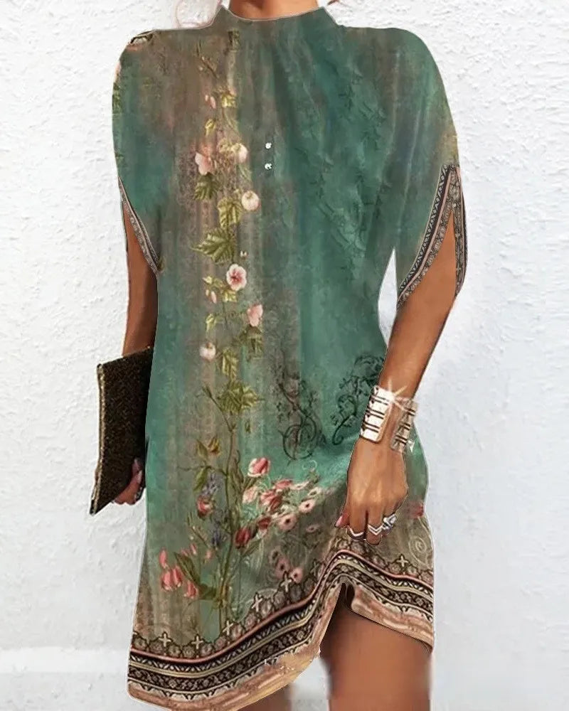 Twilight Swirl Batwing Mini Dress