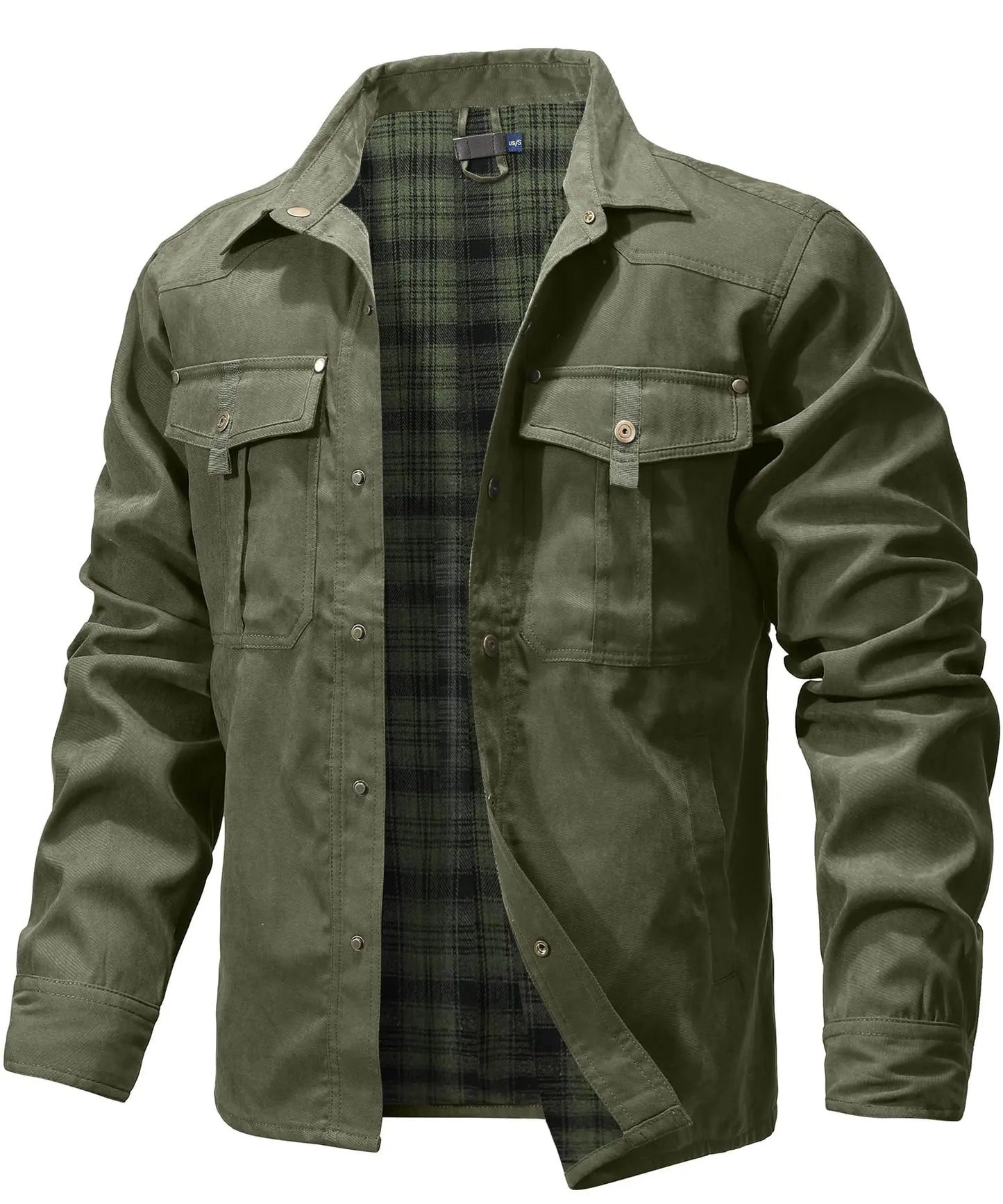 Men’s Spring Flannel-Lined Shirt Jacket