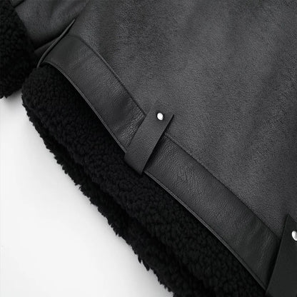 FurEdge Moto Style Faux Fur Jacket