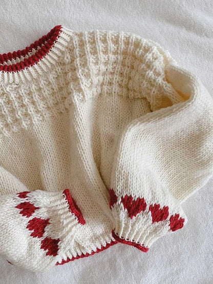 Sweetheart Charm Loose Knit Sweater