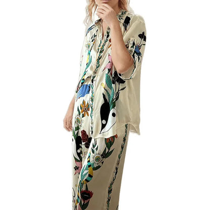 Vibrant Colorblock Wide-Leg Two-Piece Set