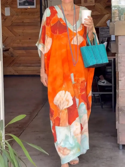 Elegant Loose Floral Dress