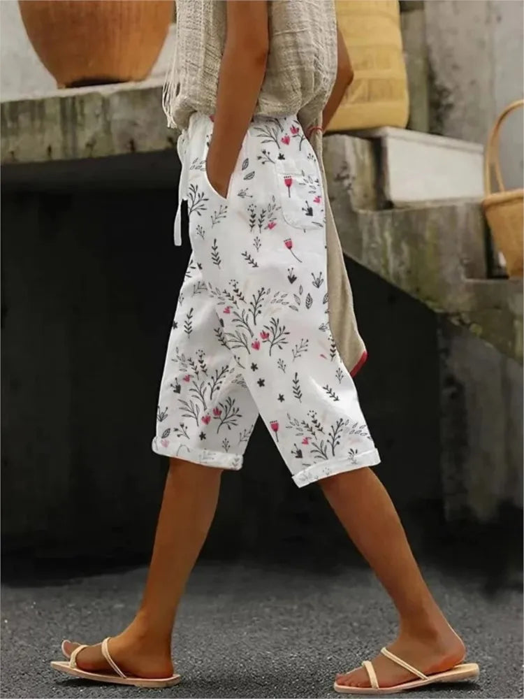 Boho Print Knee-Length Pants