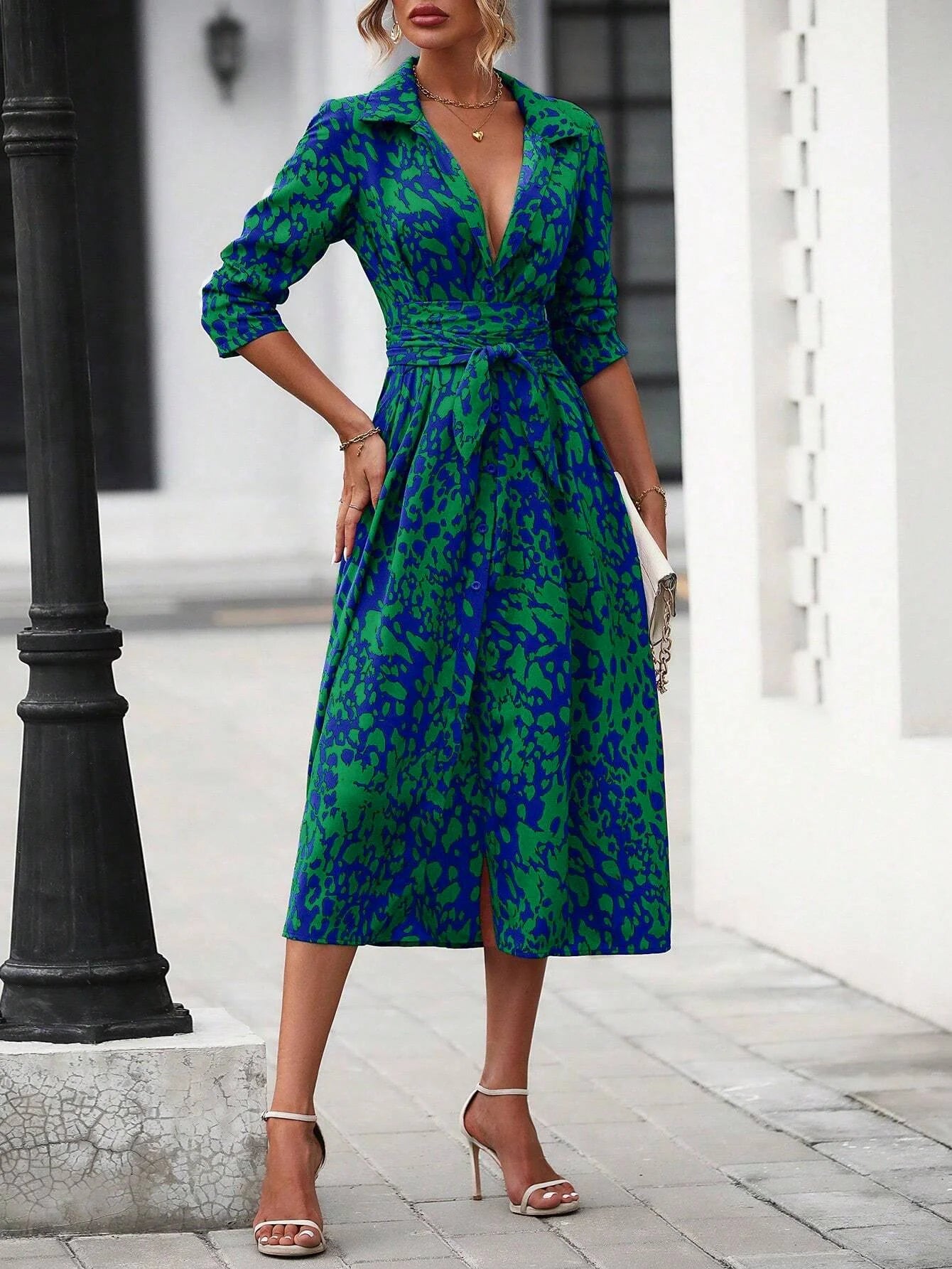 Spring Oversized Print Suit Set