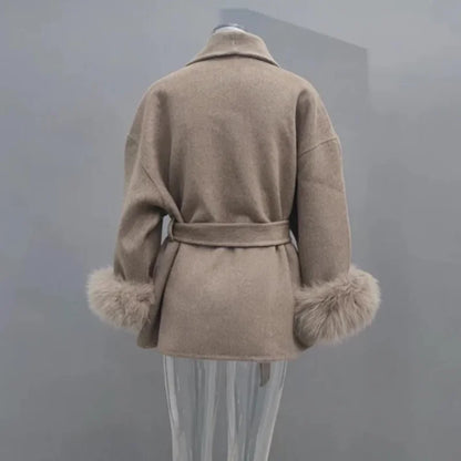 Luxury Woolen Fur Jacket