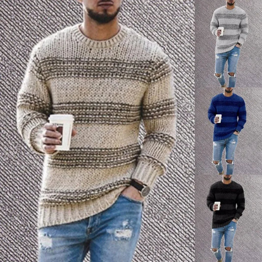 Luxury Striped Slim Fit Sweater