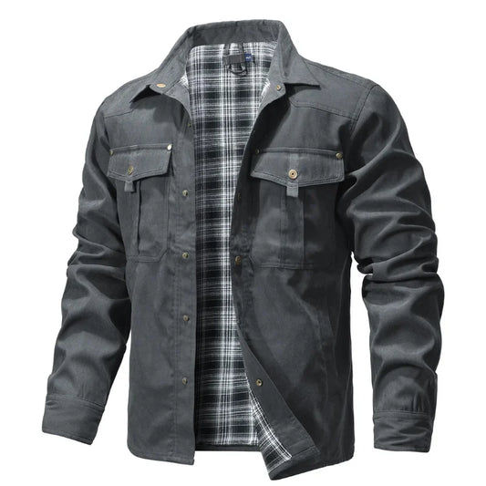 Men’s Spring Flannel-Lined Shirt Jacket