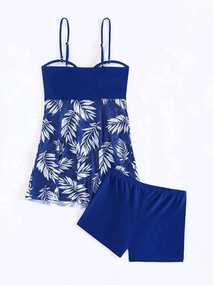 Wave Luxe Printed Tankini Swim Set