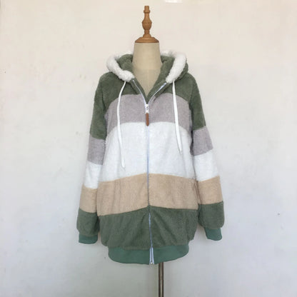 Oversized Plush Hooded Jacket