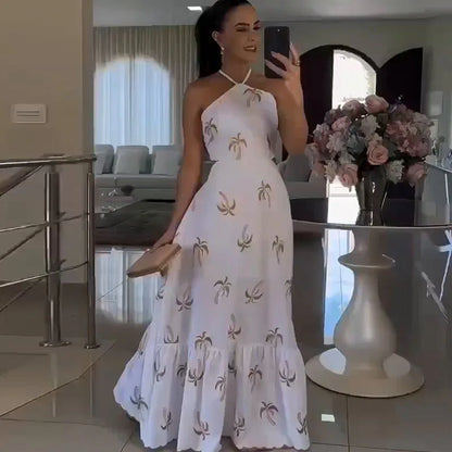 Midnight Bloom Strapless Evening Dress