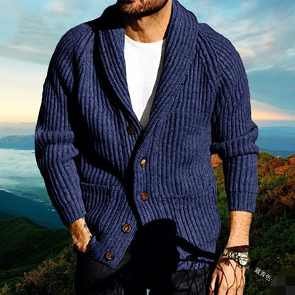 Men’s Slim Fit Knitted Cardigan Sweater